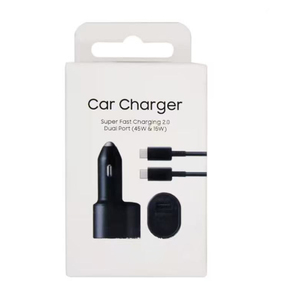 Adaptador Tipo-C USB-C Original PD 45W 15W Doble USB Tipo-C Adaptativo para <span class=keywords><strong>Cargador</strong></span> Rápido <span class=keywords><strong>Samsung</strong></span> S25 S24 Ultra Z Fold 4 <span class=keywords><strong>Cargador</strong></span> para Auto - Product Image 1