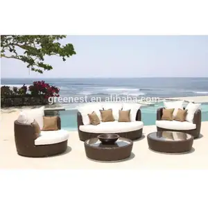 2022 synthetic rattan outdoor furniture egg shaped wicker sofa