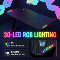 Bureau de jeu et d'apprentissage AOR Home Internet Cafe Esports, design moderne avec éclairage RGB varié, en panneau E0, vente en gros usine