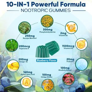 OEM/ODM Private Label Vegan <span class=keywords><strong>Brain</strong></span> Focus Gummies fosfatidilserina per adulti e bambini ha migliorato la concentrazione e l'energia - Product Image 2