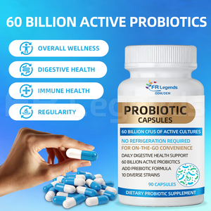 Probiótico Orgánico OEM, 60 Mil Millones de UFC, Suplemento de Prebióticos, Enzimas Digestivas, Cápsulas de Probióticos para Hombres y Mujeres - Product Image 2