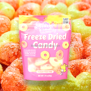 Mini <span class=keywords><strong>Crush</strong></span> Anillos de melocotón liofilizados <span class=keywords><strong>Candy</strong></span> Crispy Snack en bolsa Sabor afrutado Forma de gota - Product Image 2