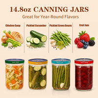 Groothandel 16 Oz glazen conservenpotten met makkelijk te openen draaidopjes, 6-pack voor jam, augurken en voedselopslag
