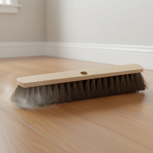 Escoba de madera con cerdas de crin de caballo de 50 cm para limpieza de pisos - Product Image 3