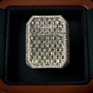 GEMLOVE Lab Grown Diamond Championship Ring Men's Hip Hop Party Statement Ring - Product Image 3