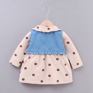 Otoño Punto 2pcs 3 años Bebé Ropa niños niñas vestido de <span class=keywords><strong>denim</strong></span> - Product Image 2