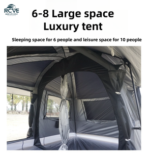 Buiten Ultralicht Grote Ruimte Opvouwbare Glamping <span class=keywords><strong>Tent</strong></span> Dubbeldeks Vrijetijdsfeest Tenda Camping Familie Met Zonnescherm - Product Image 5