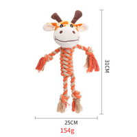 Lynpet Durable peluche remorqueur de guerre jouets à mâcher pour animaux de compagnie nettoyage des dents mignon mâcheur grinçant interactif corde chien jouet