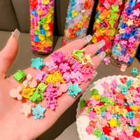100pc/Botol Jepit Rambut Kecil Warna-warni untuk Anak Perempuan, Aksesoris Rambut Anak dengan Gaya Manis Lucu untuk Musim Semi dan Musim Panas