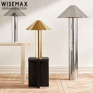 WISEMAX MUEBLES Minimalista Hotel Restaurante Sala de estar Lámparas de mesa de luz LED Lámpara de pie de metal de plástico para decoración del hogar - Product Image 1