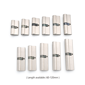 Cylindre de serrure <span class=keywords><strong>à</strong></span> double profil en laiton ignifuge de style européen moderne avec clés pour les portes publiques des bâtiments - Product Image 5