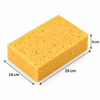 Éponge de nettoyage en pulpe de bois, bloc absorbant et poreux de 15 x 10 x 4 cm, pour la maison, la cuisine, la salle de bain, l'évier, la vaisselle et le nettoyage.