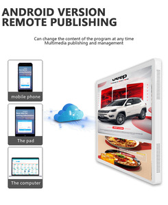 Pantalla de visualización de publicidad Android 14 RJ45 1920*1080 soporte multilingüe para promoción de ascensores paredes de Centros Comerciales - Product Image 3