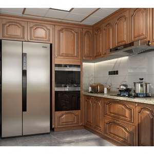 Custom American Style Home <b>Cabinets</b> Custom White Shaker Solid Wood Kitchen <b>Walnut</b> Wood Kitchen <b>Cabinets</b> Complete Sets - Product Image 1