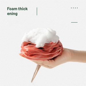 Éponge de bain exfoliante HaoKey avec logo personnalisé, en maille PE douce, pour le corps, exfoliant, boule de bain - Product Image 2