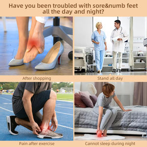 Rodillo de pie de madera natural para masaje de acupuntura, alivio de fascitis plantar, masajeador de pies de madera de 5 filas para el cuidado de la salud - Product Image 5