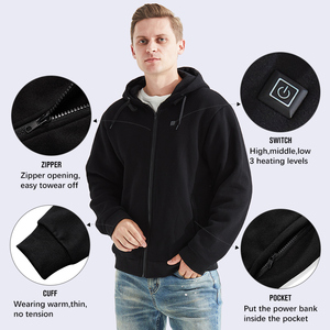 Felpe <span class=keywords><strong>con</strong></span> <span class=keywords><strong>Cappuccio</strong></span> Unisex Nere <span class=keywords><strong>con</strong></span> <span class=keywords><strong>Zip</strong></span> Completa Senza Logo Personalizzato Giacca Riscaldata <span class=keywords><strong>con</strong></span> <span class=keywords><strong>Cappuccio</strong></span> per Uomini <span class=keywords><strong>e</strong></span> Donne - Product Image 5