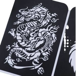 Pochoir de <span class=keywords><strong>tatouage</strong></span> <span class=keywords><strong>temporaire</strong></span> semi-permanent imprimé, motif ajouré, imperméable, longue durée, unisexe, personnalisable, pour corps entier - Product Image 4