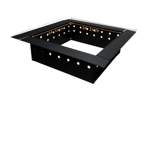 <b>Large</b> Capacity Modern Octagonal Galvanized Steel Outdoor <b>Fire</b> Ring Stable Base Heat Shield Safe Wood Fuel Clean Burning - Product Image 1