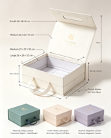 Boîte cadeau d'affaires haut de gamme en carton renforcé biodégradable écologique à fermeture magnétique portable Impression quadricolore personnalisée