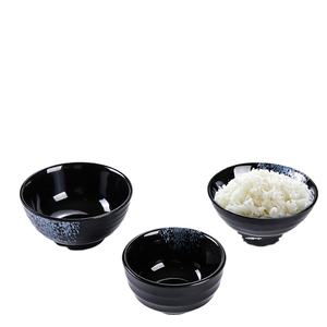 Mélamine noire petits bols à Dessert <span class=keywords><strong>Dip</strong></span> en plastique <span class=keywords><strong>brillant</strong></span> riz crème glacée Snack plat d'accompagnement bols à Sauce - Product Image 6