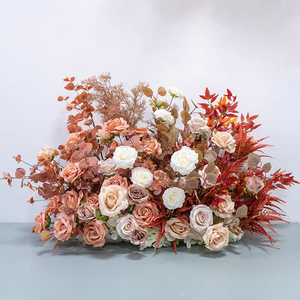 Decoración primitiva de otoño, decoración de matrimonio, telón de fondo de escenario, boda, flores naranjas, guirnalda de otoño, Bola de flores grande, pieza central - Product Image 3