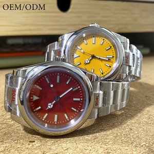 사용자 정의 자신의 로고 남성용 자동 기계식 시계 OEM ODM 40MM 스틸 발광 4 바늘 캘린더 시계