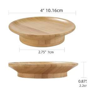 Couvre-verres à vin en bambou pour plateaux à snacks, style rustique écologique, lot de 4 - Product Image 2