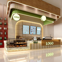 Café moderne personnalisé Design d'intérieur Vitrine en bois Kiosque à café à vendre Mobilier de bar pour magasin Comptoir de café à thé