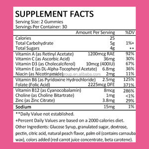 <span class=keywords><strong>Vitamin</strong></span> Grosir A C D E <span class=keywords><strong>B12</strong></span> dan Asam Folat <span class=keywords><strong>Vitamin</strong></span> Prenatal Gummy untuk Wanita Membantu Ovulasi Keseimbangan Hormon Siklus Reguler - Product Image 2
