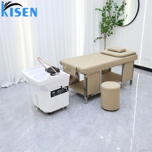 Kisen Freestanding Shampoo Bed Head Spa <b>Table</b> with 60L Water tank No Plumbing Installation Perfect for Salon Events - Product Image 2