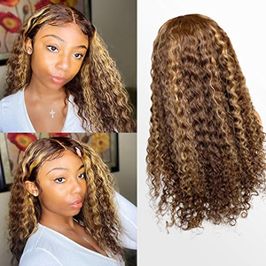 Parrucche di <span class=keywords><strong>capelli</strong></span> umani ricci 13x4 HD Lace Frontal per donne nere, parrucche brasiliane ricci profondi con pizzo trasparente senza colla - Product Image 4