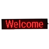 Pantalla LED con Texto Estático en Color Rojo, Soporte de Pared para Tiendas, Letrero Publicitario de Texto, Señalización Digital Programable, Letrero LED Desplazable