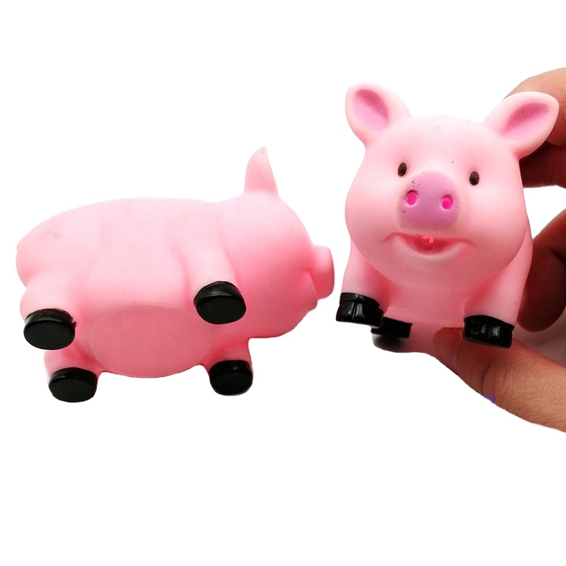 Funny Cute Farm rubber pig Animal Squirting Floating Water Toy roto Vinyl bath Toy set for children
