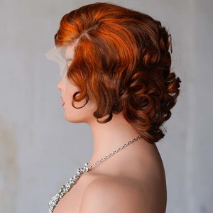Perruque Lace Front 10A en cheveux vietnamiens pour coupes, 100% dentelle française vierge, base sans colle, longueur étirée 12 pouces, <span class=keywords><strong>couleur</strong></span> P4/350 - Product Image 5