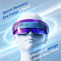Masseur oculaire intelligent avec compression thermique, vibration, musique Bluetooth, contrôle de la minuterie et 5 modes pour les yeux fatigués, les yeux secs et le sommeil