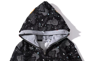 Vente en gros usine – Sweat à capuche unisexe Bappes de haute qualité, imprimé animal, sportswear oversize, pull d'automne confortable et brodé - Product Image 2