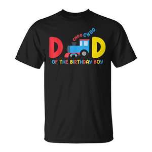 T-shirt assorti pour la famille, papa du gamin d'anniversaire, Choo Choo Train - Product Image 2
