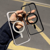 Coque transparente magnétique puissante N52 pour iPhone 18 Pro Max 17 16 15 14, en acrylique anti-jaunissement, antichoc, compatible