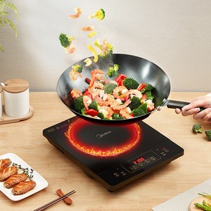 เตาแม่เหล็กไฟฟ้ามีเดีย 2100W แบบสัมผัส พร้อมปรับอุณหภูมิ สำหรับผัดอาหาร - Product Image 1