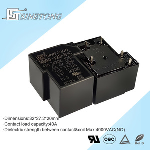 Sinetong NB90-12S-S-C5 High Power 12V 24V Voltage Miniature T90 12VDC <b>Relay</b> 1CO 40A 240VAC 30A 277VAC - Product Image 2