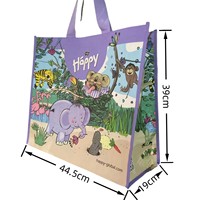 Sac de courses en PP tissé, imprimé sur mesure, résistant, imperméable, réutilisable, pliable, écologique, pour supermarché, sac fourre-tout en vrac