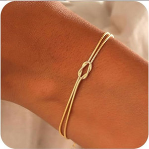 Bracelet et jonc de luxe personnalisés en acier inoxydable 316L plaqué or PVD 14k 18k pour femme, bracelet de couple - Product Image 3