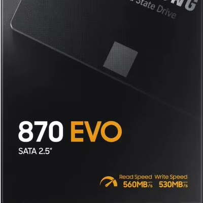 MZ-77E2T0BW 870 EVO 2TB Internal V-NAND SSD 2.5" 7mm SATA III 6GB/s 1200TBW 5 Years Desktop