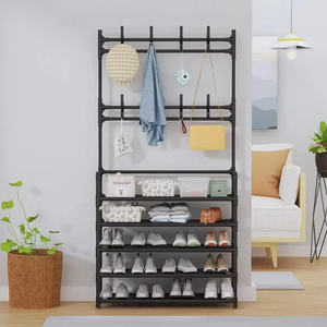 Estante Multicapa para Zapatos y Sombreros, Organizador de Zapatos Multifuncional para el Hogar, Gabinete de Pie para Zapatillas y Abrigos para Dormitorio - Product Image 1