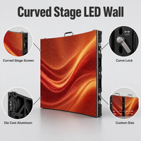 Pantalla LED Curva P3.91 de Alquiler con Tamaño Personalizado, Pantalla de Escenario Curva de 500x500mm, Panel LED de Aluminio Fundido a Presión con Bloqueo de Curva para Conciertos y Bodas