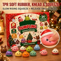Calendrier de l'Avent Joyeux Noël : 24 Jours de Surprises – Mini Jouets Sensoriels Mignons à Presser et à Boudonner pour Soulager le Stress – Cadeau Compte à Rebours