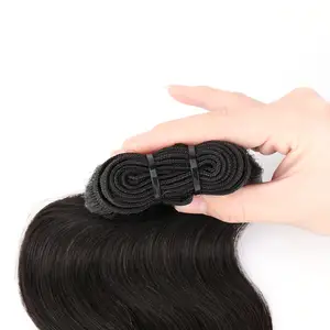 Paquets de vague de corps paquets de tissage de cheveux brésiliens naturel noir Double dessiné paquets de cheveux humains Extensions pour les femmes de beauté