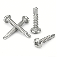 Yaente Factory 304 Stainless Steel M3.5 M4.2 M5.5 Cross Phillips Round Pan Head Drilling Tail Self-drilling Self-tapping Screws