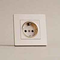 Prise électrique murale standard européenne Panneau PC ignifuge Prise murale Schuko 16A 250V Blanc Noir Gris Or Prises murales de luxe